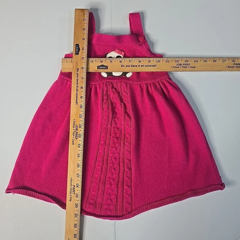Gymboree Panda Sweater Dress Kids 5T Pink Cable‎ Knit Kawaii Animal Core